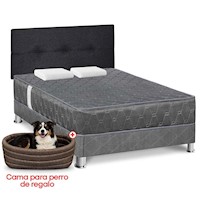 Juego de dormitorio Forli Acqua 2PLZ Gris + Cama para perro